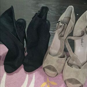 Two Pair! Stylish Black and Tan Women's Shoes (MOVING SALE!)